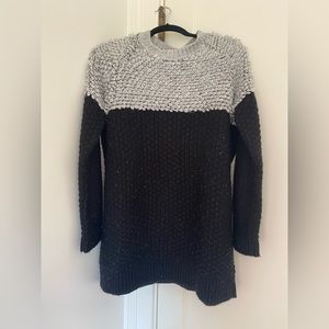 Silence and Noise oversized gray and black textured sweater